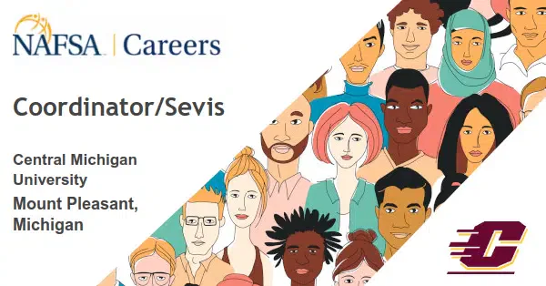 Coordinator/Sevis – Mount Pleasant, Michigan job with Central Michigan University | 159430