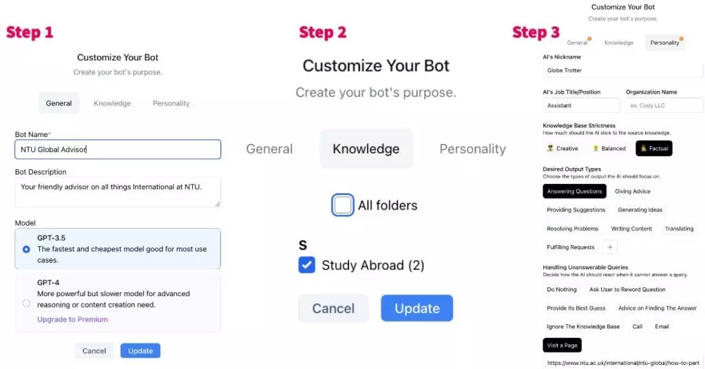 Creating International Education Chatbots: A Step-by-Step Guide