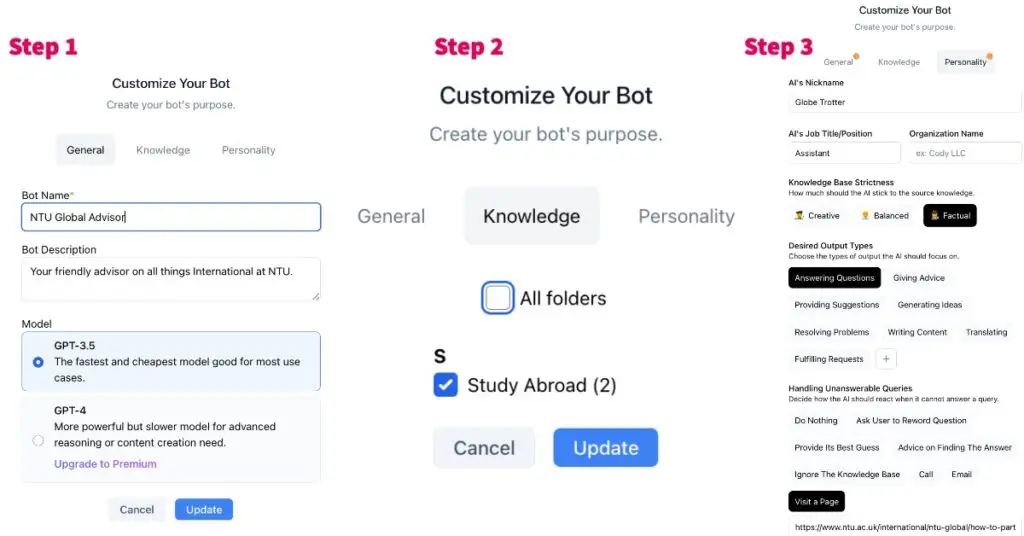 Creating International Education Chatbots: A Step-by-Step Guide